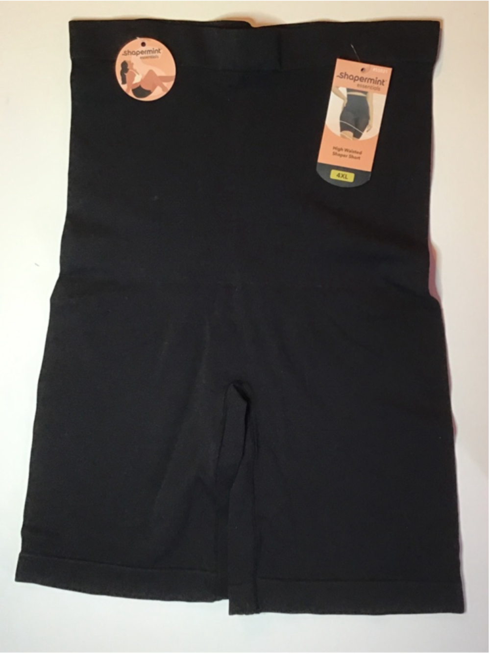 Women's Shapermint Black High Waisted Shaper Short 4X